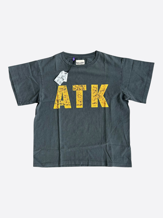 Gallery Dept Faded Black & Yellow ATK Logo T-Shirt