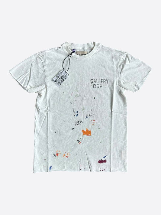 Gallery Dept White Paint Splatter Boardwalk T-Shirt