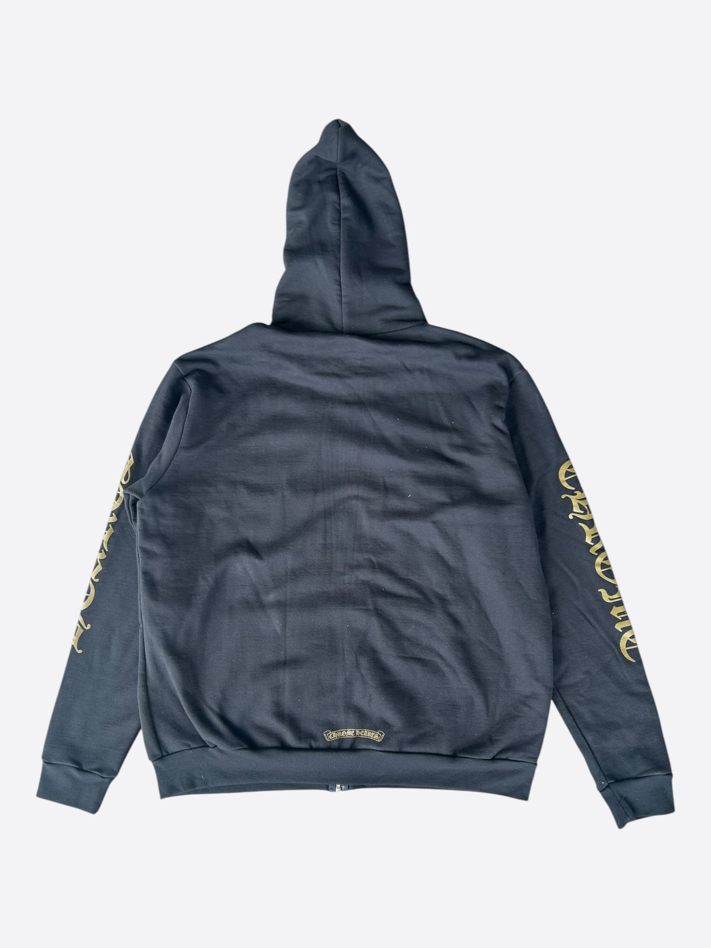 Chrome Hearts Black & Olive Script Zip Up Hoodie