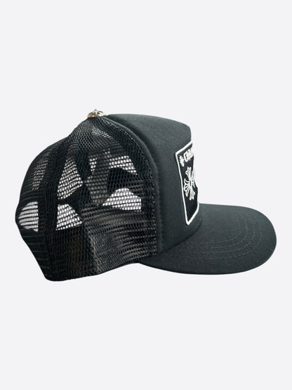 Chrome Hearts Black & White Malibu Trucker Hat
