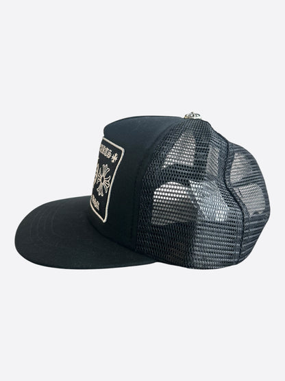 Chrome Hearts Black & White Hollywood Trucker Hat