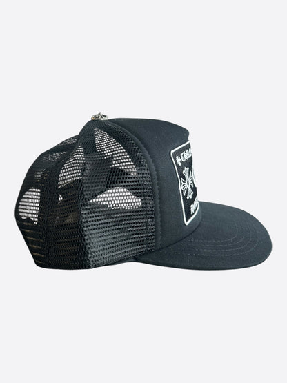 Chrome Hearts Black & White Hollywood Trucker Hat
