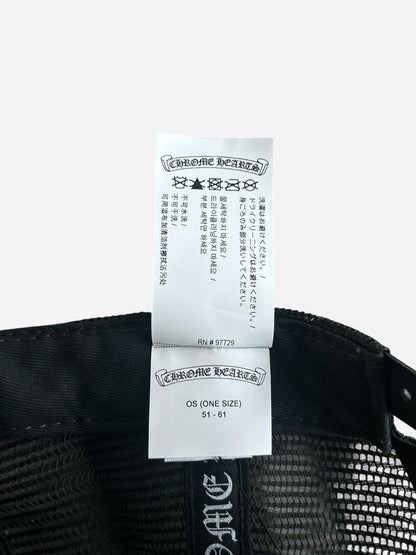 Chrome Hearts Black & White Hollywood Trucker Hat