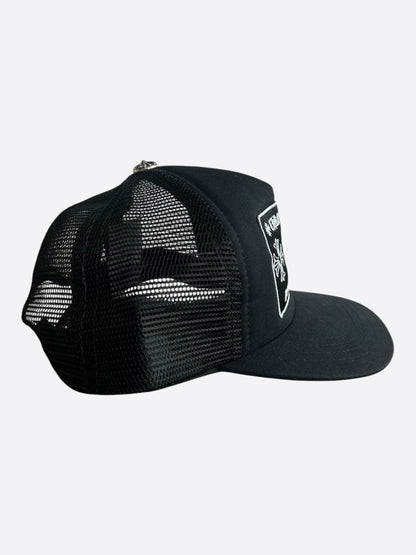 Chrome Hearts Black & White Hollywood Trucker Hat
