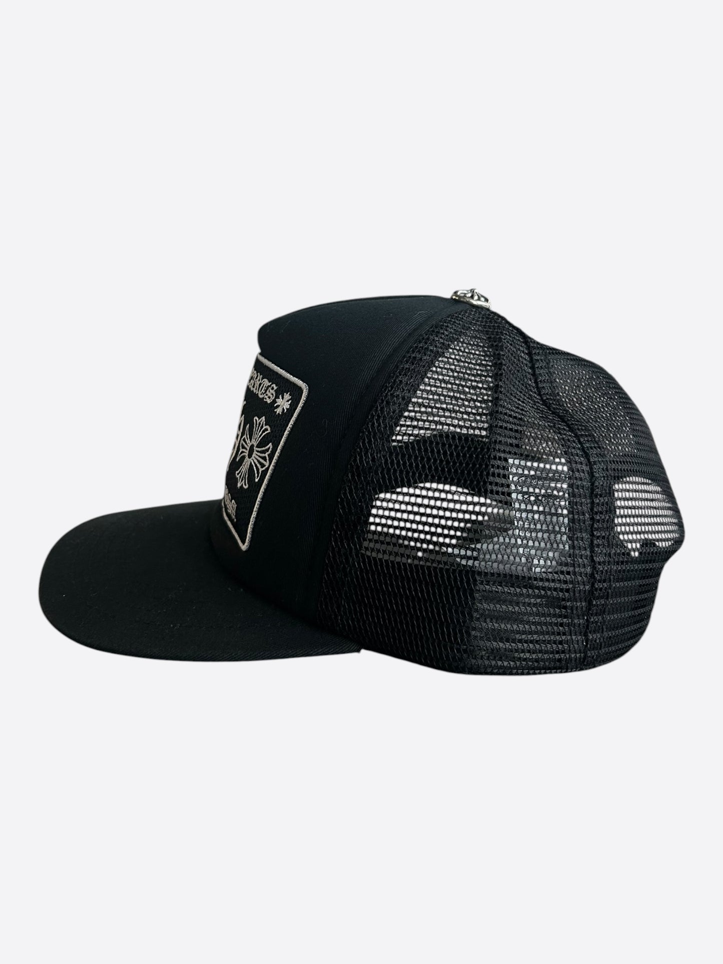 Chrome Hearts Black & White Hollywood Trucker Hat