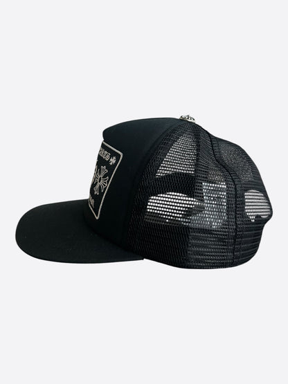 Chrome Hearts Black & White Hollywood Trucker Hat