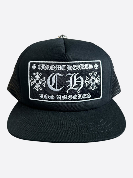 Chrome Hearts Black & White Los Angeles Trucker Hat