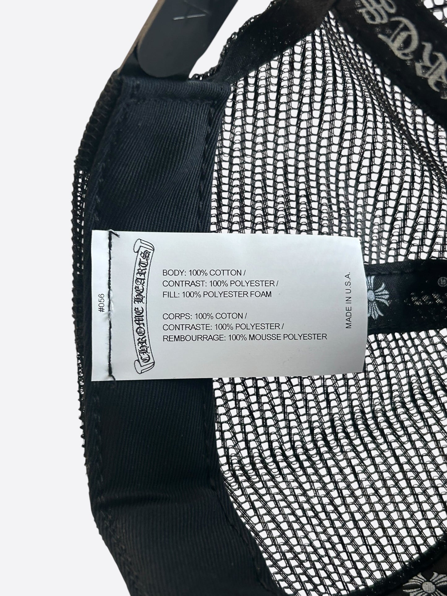 Chrome Hearts Black & White Los Angeles Trucker Hat
