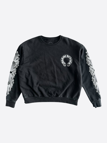 Chrome Hearts Black & White Horseshoe Logo Sweater