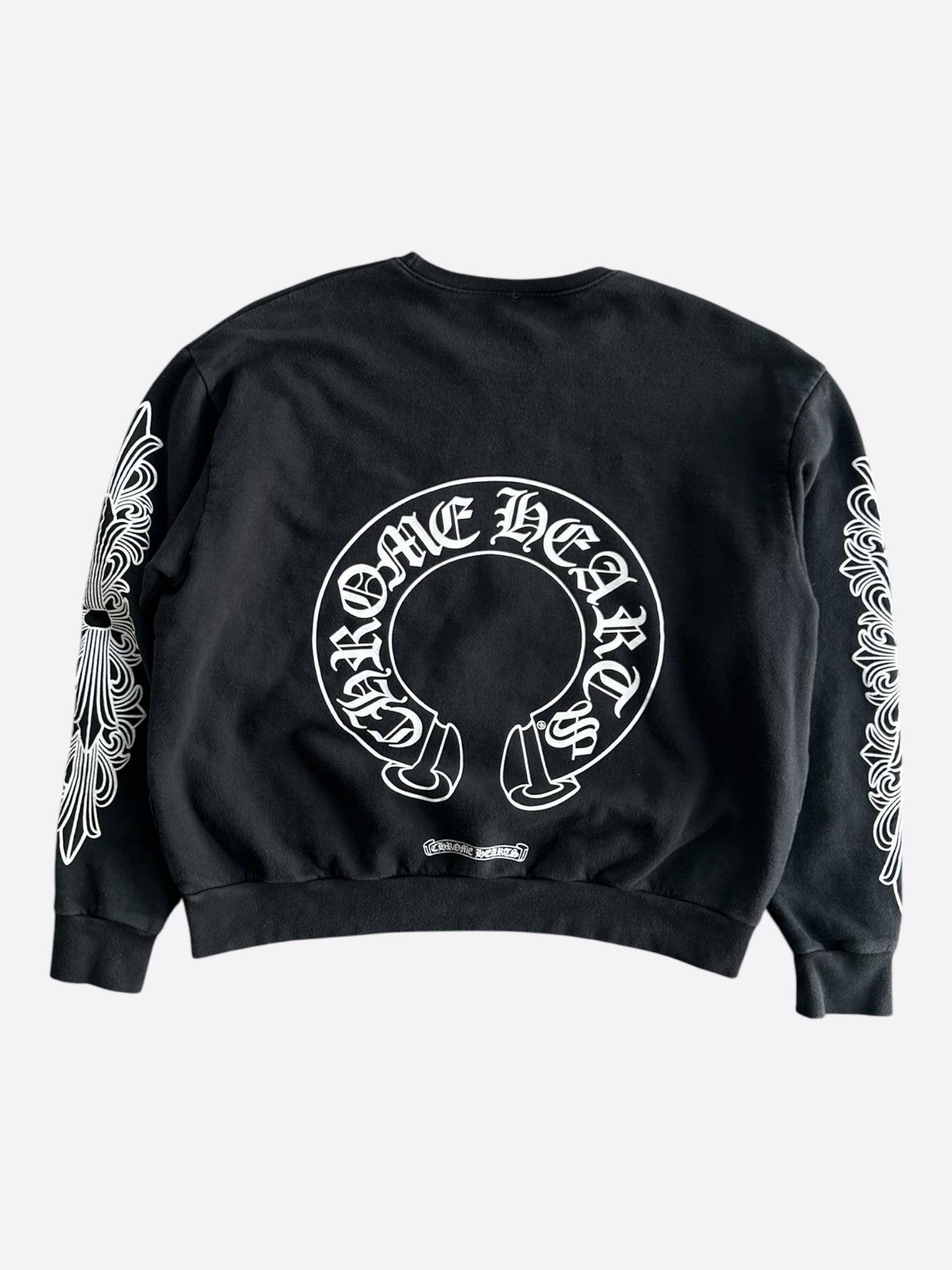 Chrome Hearts Black & White Horseshoe Logo Sweater