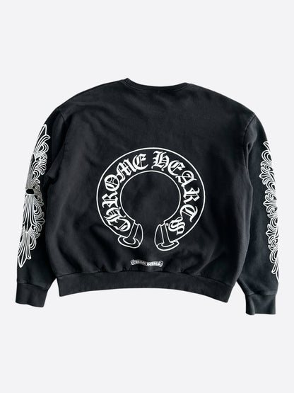 Chrome Hearts Black & White Horseshoe Logo Sweater