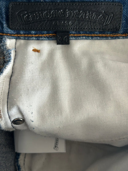 Chrome Hearts Levis Blue & Black Cross Patch Jeans