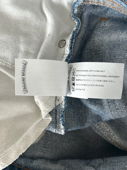 Chrome Hearts Levis Blue & Black Cross Patch Jeans