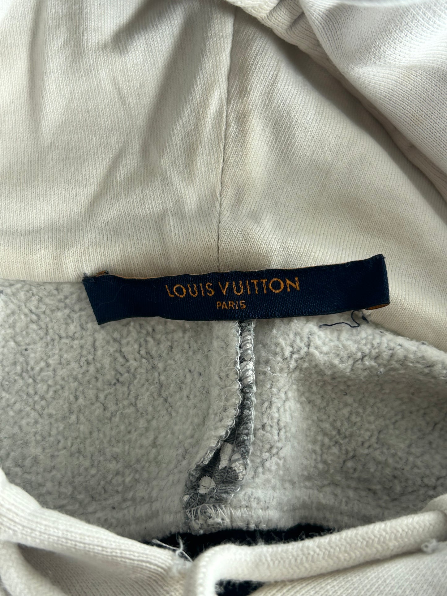 Louis Vuitton Black Grey & White Monogram Circle Cut Hoodie