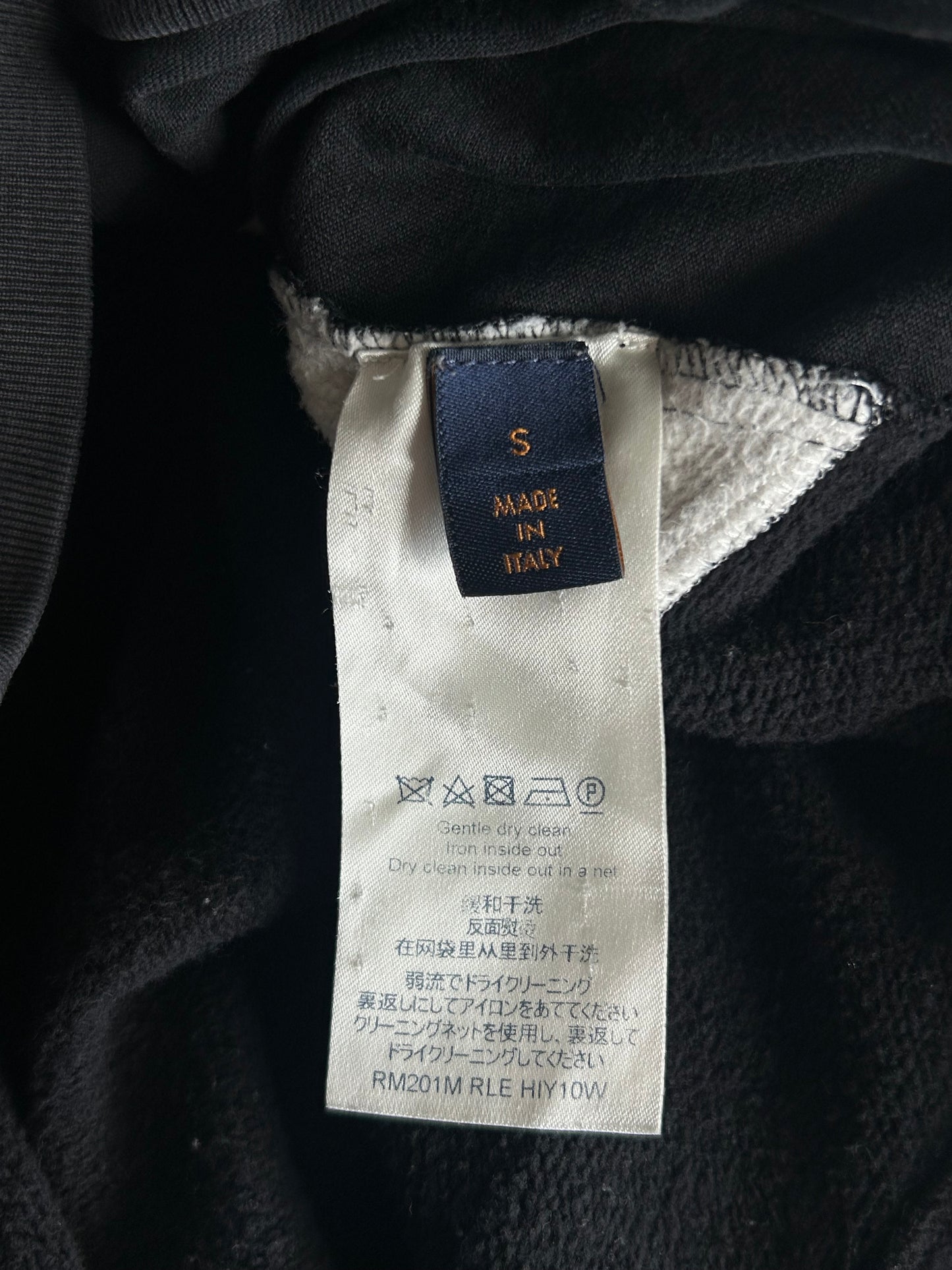 Louis Vuitton Black Grey & White Monogram Circle Cut Hoodie