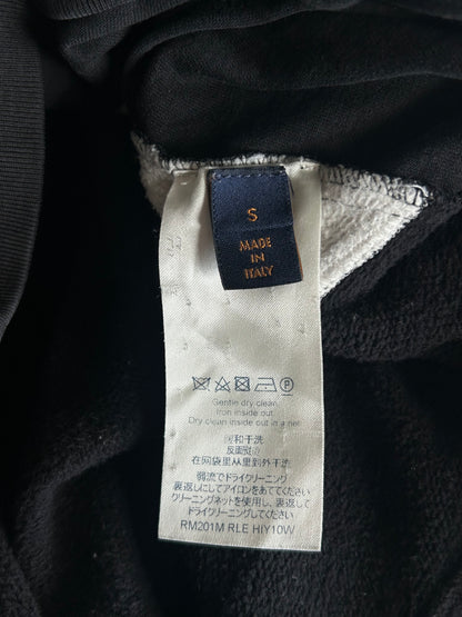 Louis Vuitton Black Grey & White Monogram Circle Cut Hoodie