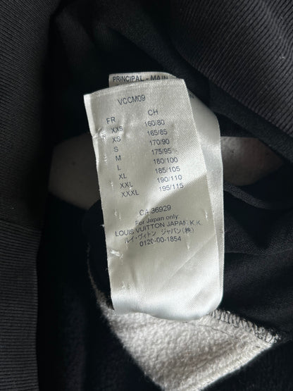 Louis Vuitton Black Grey & White Monogram Circle Cut Hoodie