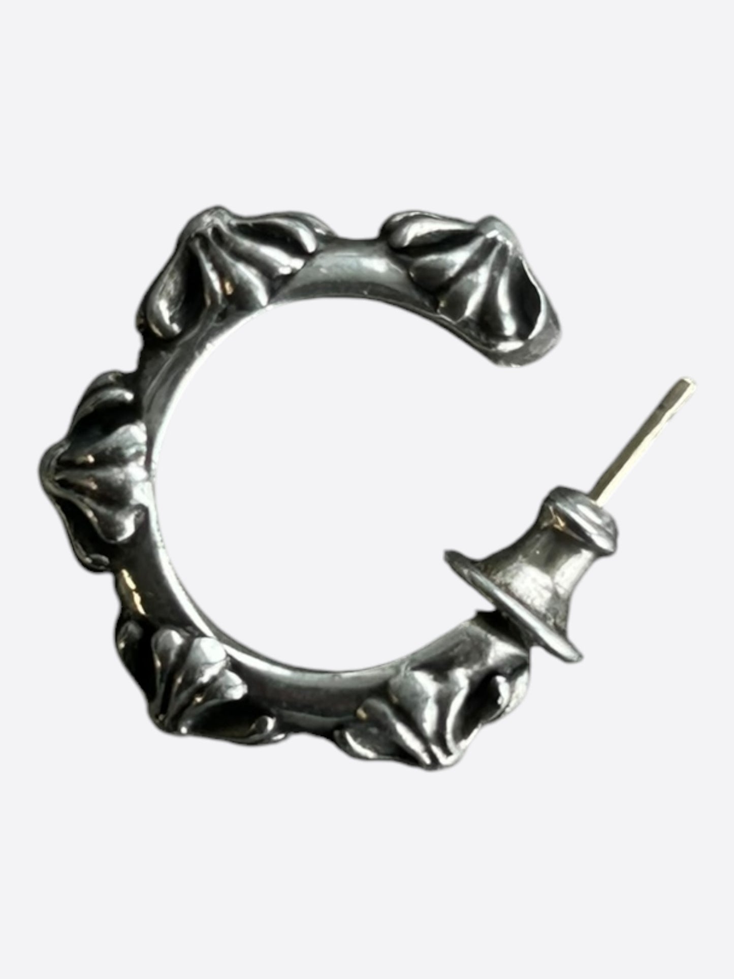 Chrome Hearts Silver Cross Earring