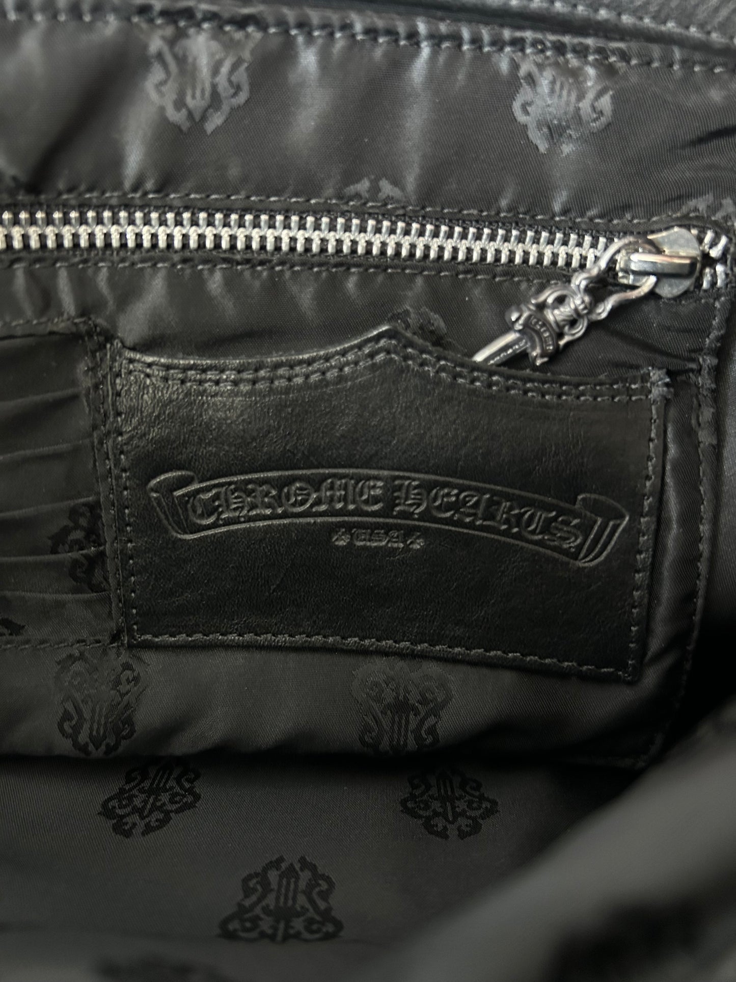 Chrome Hearts Black JJ Dean Leather Bag