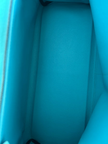 Hermes Blue Atoll Togo & Palladium Hardware Kelly 32