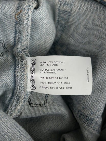 Chrome Hearts Levis Light Blue & Black Cross Patch Jeans