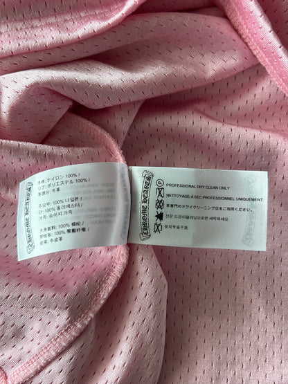 Chrome Hearts Pink & White ‘Love You’ Cross Patch Mesh Longsleeve Jersey