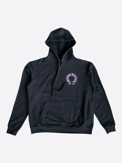 Chrome Hearts Black & Purple Friends & Family Glitter Floral Logo Hoodie