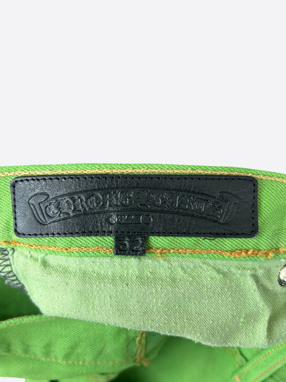 Chrome Hearts Levi's Green & Black Cross Patch Jeans