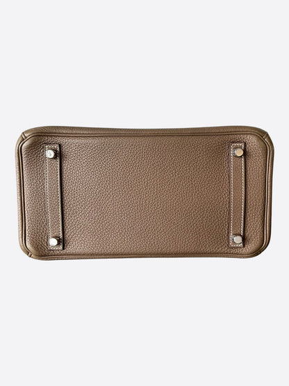 Hermes Etoupe Togo & Palladium Hardware Birkin 30
