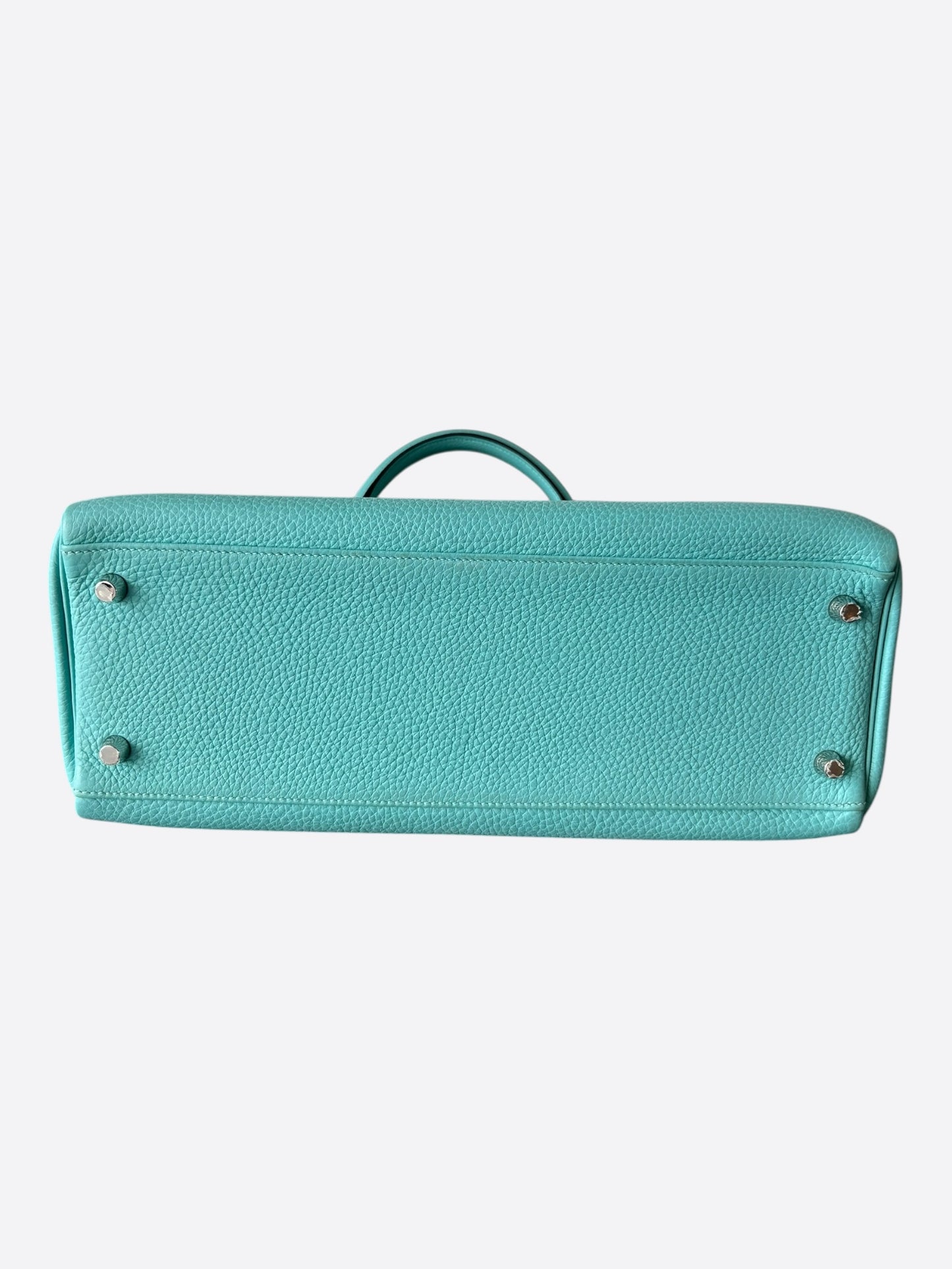 Hermes Blue Atoll Togo & Palladium Hardware Kelly 32
