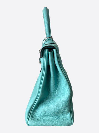 Hermes Blue Atoll Togo & Palladium Hardware Kelly 32