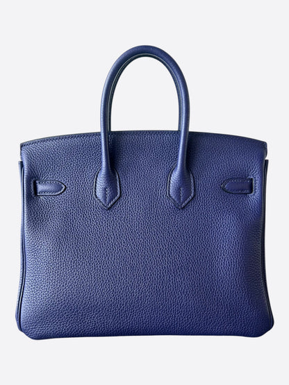 Hermes Sapphire Blue Togo & Palladium Hardware Birkin 25