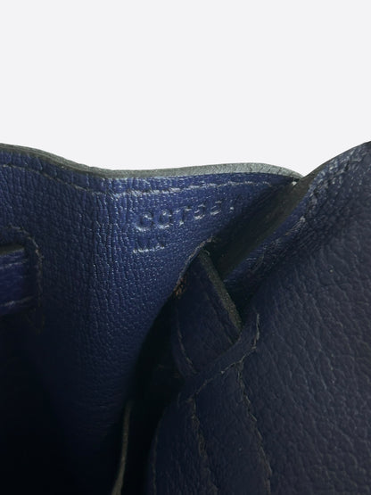 Hermes Sapphire Blue Togo & Palladium Hardware Birkin 25