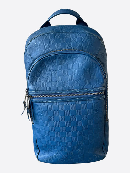 Louis Vuitton Blue Infini Damier Michael Backpack