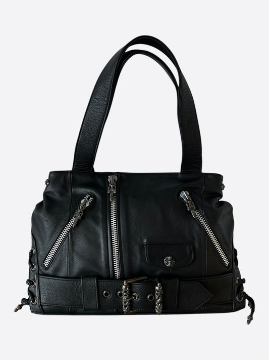 Chrome Hearts Black JJ Dean Leather Bag