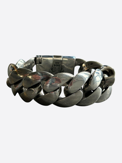 Chrome Hearts Silver Plus Cross XL Cuban Bracelet