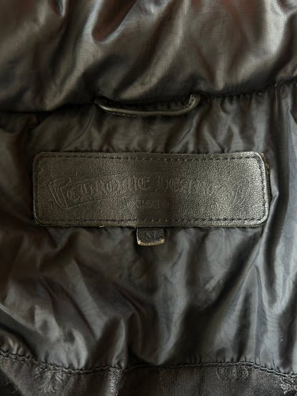 Chrome Hearts Black Cross Jacquard Hooded Puffer Jacket