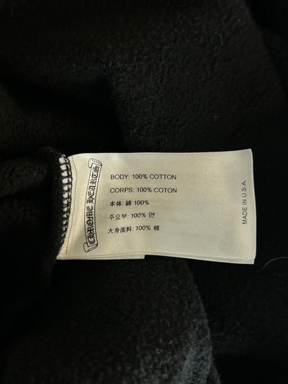 Chrome Hearts Black & Pink Dagger Script Zip Up Hoodie