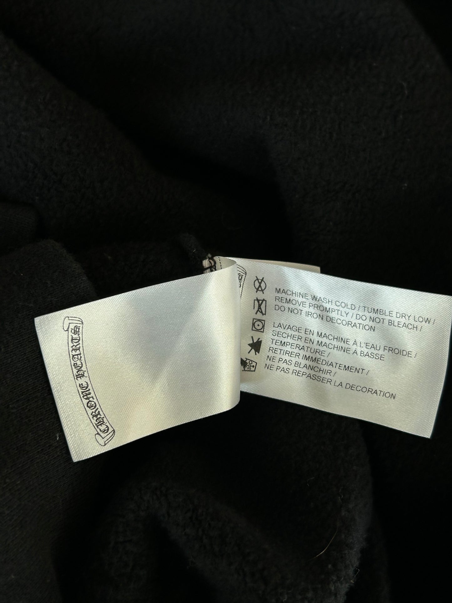 Chrome Hearts Black & Pink Dagger Script Zip Up Hoodie