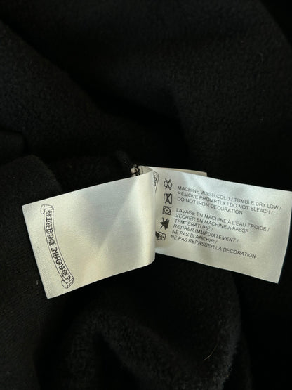 Chrome Hearts Black & Pink Dagger Script Zip Up Hoodie