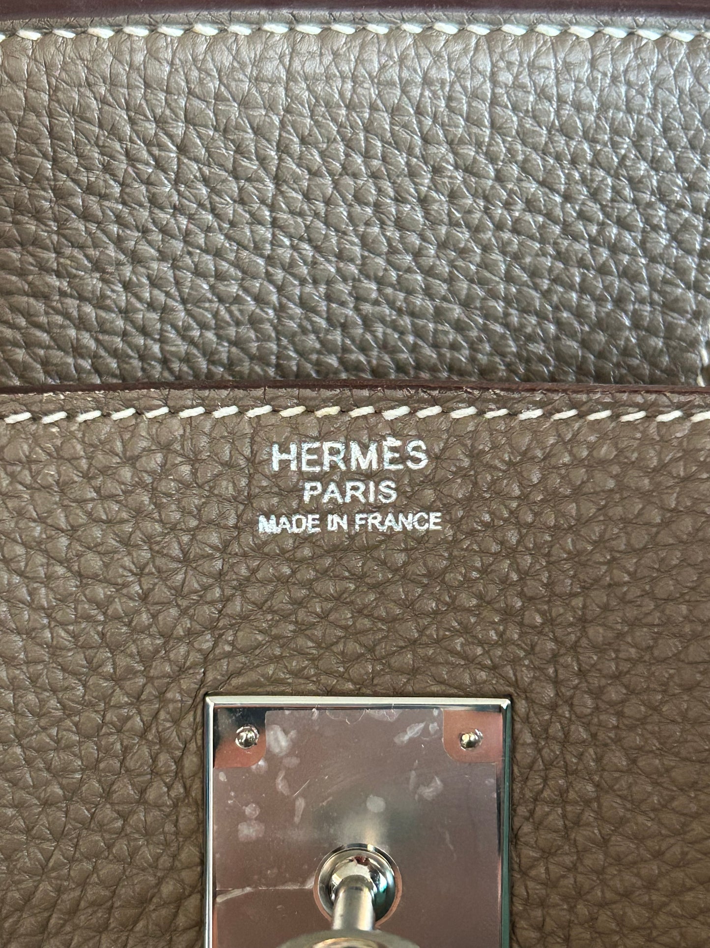 Hermes Etoupe Togo & Palladium Hardware Birkin 30