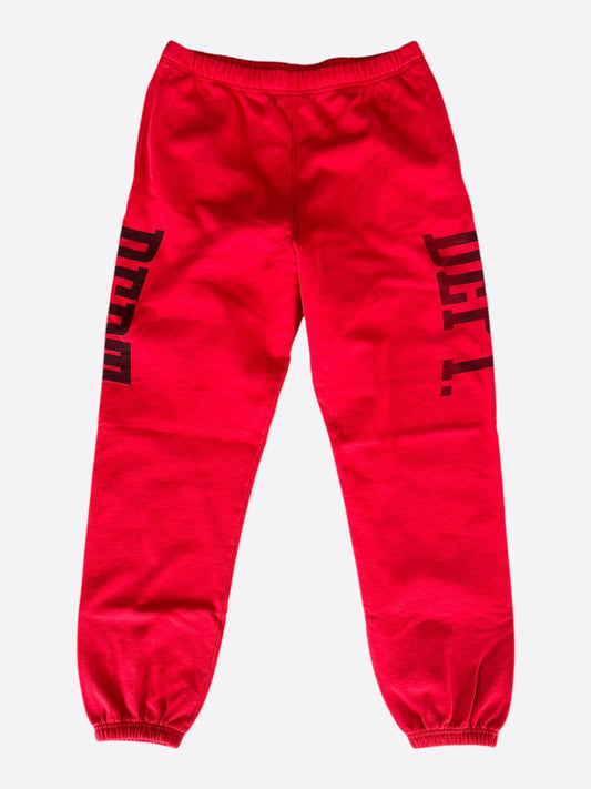 Gallery Dept Red & Black Dept Gym Sweatpants