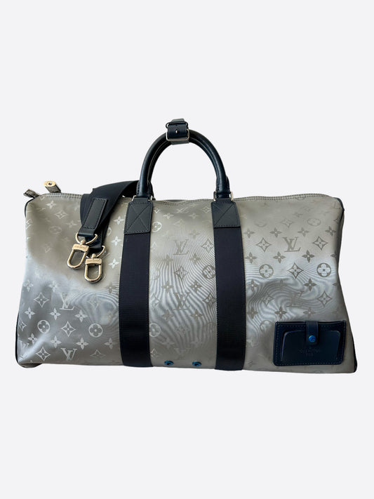 Louis Vuitton Silver Monogram Satellite Keepall 50