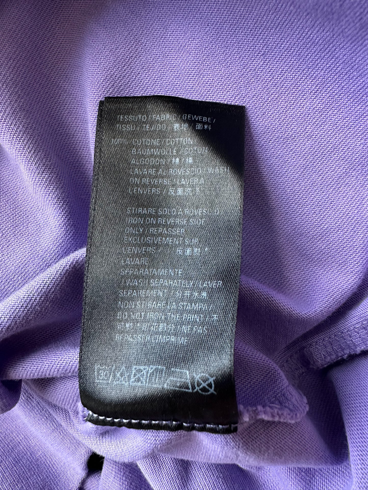 Balenciaga Purple Logo Distressed T-Shirt – Savonches