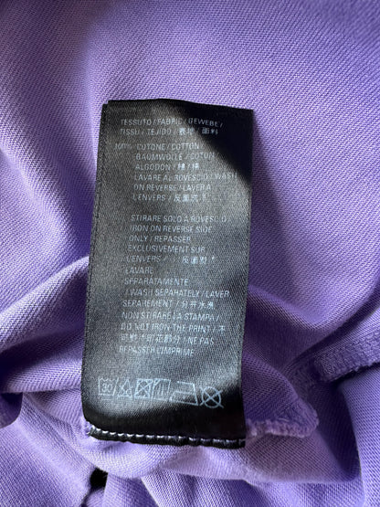 Balenciaga Purple Logo Distressed T-Shirt