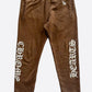 Chrome Hearts Brown & White Slo Ride Embroidered Sweatpants