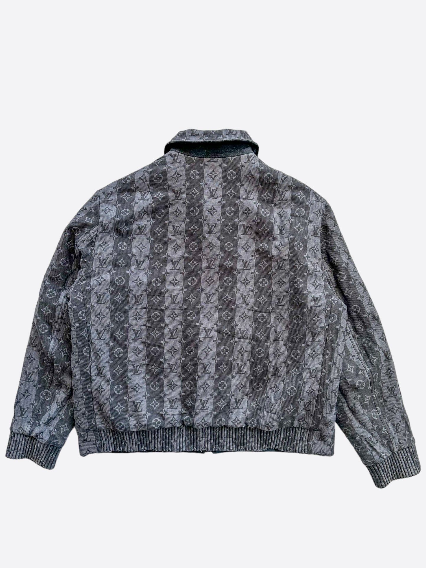 Louis Vuitton Grey Nigo Reversible Bomber Jacket