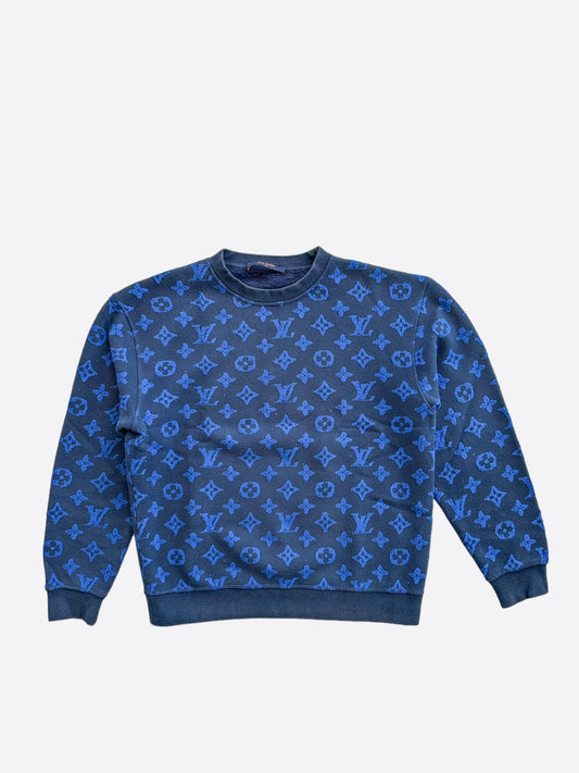 Louis Vuitton Blue Monogram Jacquard Sweater