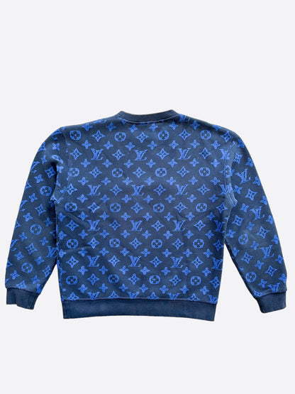 Louis Vuitton Blue Monogram Jacquard Sweater