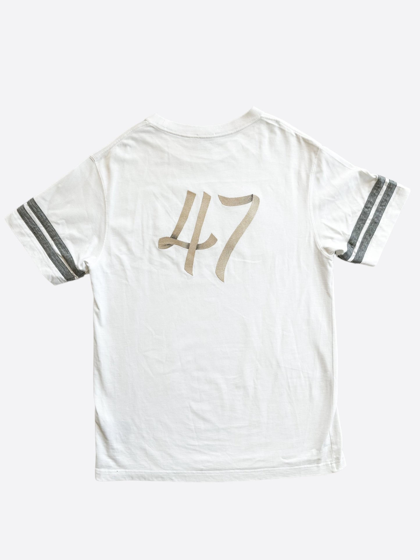 Dior White & Silver 47 Logo T-Shirt